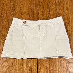 PRINCESS POLLY White Denim Jean Skirt